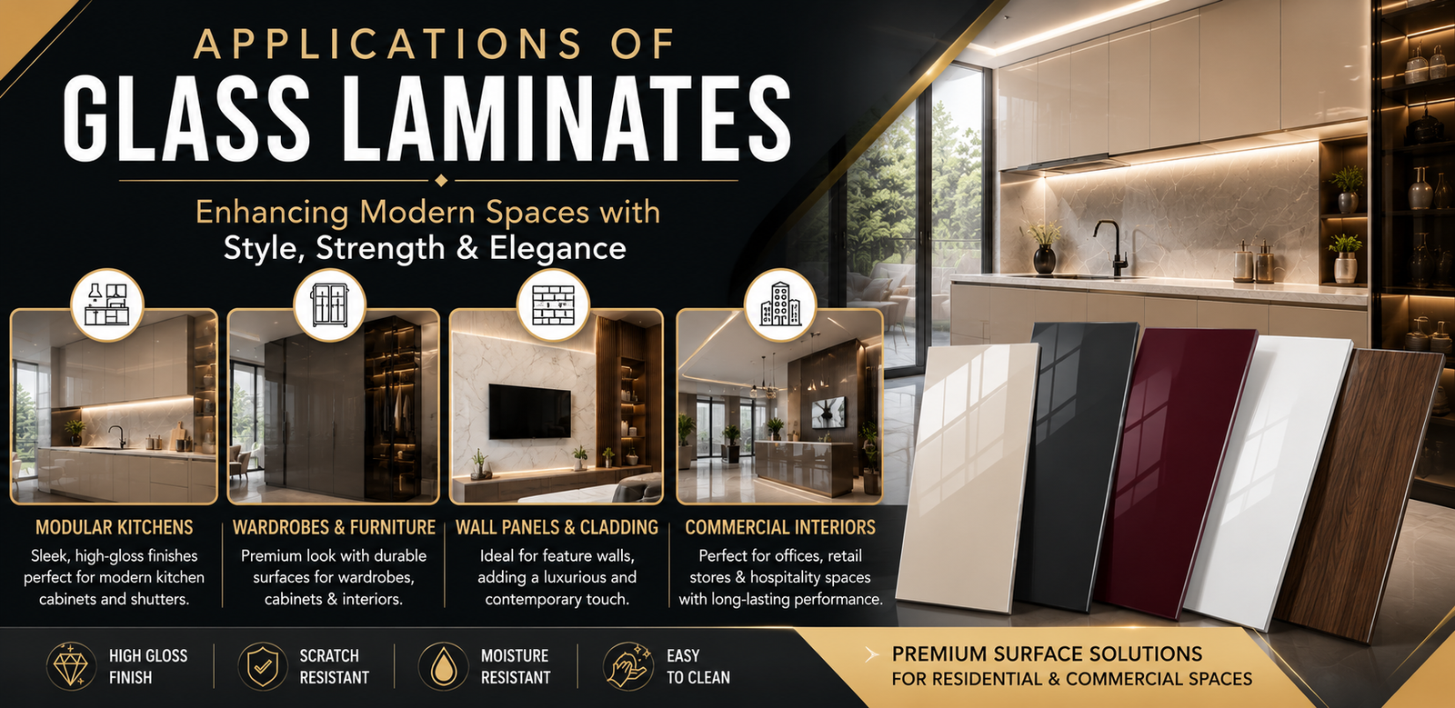 Application Glass Laminates Manufacturer