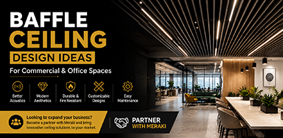 Baffle Ceiling Design Ideas for Commercial & Office Spaces